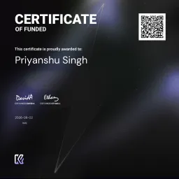 Priyanshu Funded Certificate
