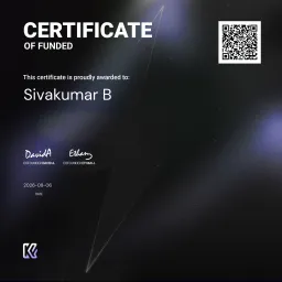 Sivakumar Funded Certificate