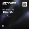 Bhuvanesh,  $184.39 Payout Certificate