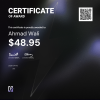 Ahmad, $48.95 Payout Certificate