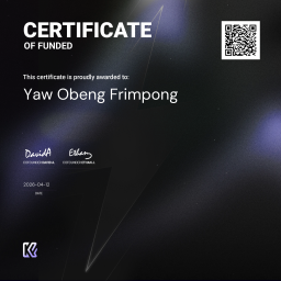 Yaw Funded Certificate