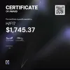 Hristiyan, $1,745.37 Payout Certificate