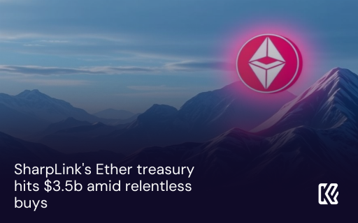 SharpLink's Ether tesorería alcanza los $3.5b en medio de compras implacables