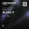Noah, $1,349.71 Payout Certificate