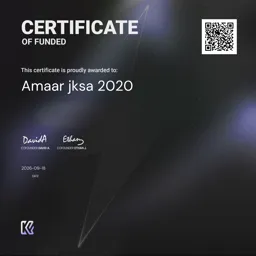 Amaar Funded Certificate