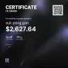 suk peng,  $2,627.64 Payout Certificate