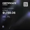 Ben, $1,738.06 Payout Certificate