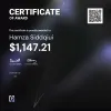 Hamza, $1,147.21 Payout Certificate