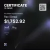 Ravi, $1,752.92 Payout Certificate
