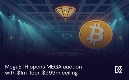 MegaETH abre la subasta MEGA con un piso de $1 millón y un techo de $999 millones