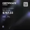 Neil, $757.33 Payout Certificate