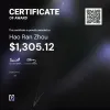 Hao,  $1,305.12 Payout Certificate