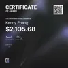 Kenny, $2,105.68 Payout Certificate