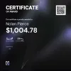 Nolan, $1,004.78 Payout Certificate