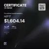 Hristiyan, $1,604.14 Payout Certificate