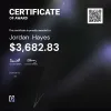 Jordan , $3,682.83 Payout Certificate
