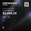 Lucas, $2,458.29 Payout Certificate