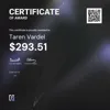 Taren, $293.51 Payout Certificate
