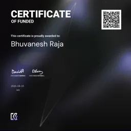 Bhuvanesh Funded Certificate