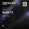 Ahmed , $298.73 Payout Certificate