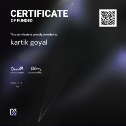 kartik Funded Certificate