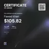 Fawad, $105.82 Payout Certificate