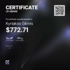 Kyriakos, $772.71 Payout Certificate